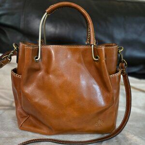 Patricia Nash Brown Leather Bucket Bag